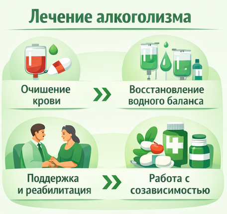 лечение алкоголизма в Шагонаре этапы